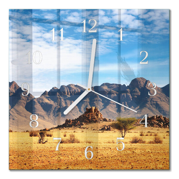 Quadratische wanduhr Gebirge