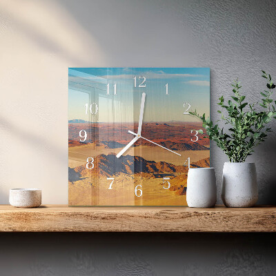 Quadratische wanduhr modern Wüste