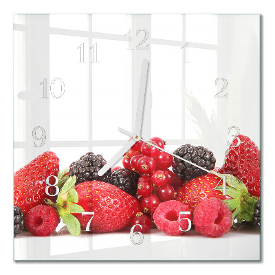Wanduhr mit motiv quadratisch Obst