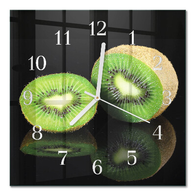 Moderne wanduhr quadratisch Kiwi