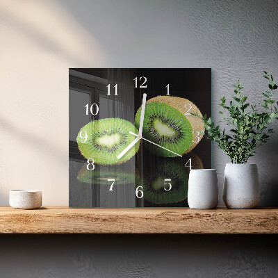 Moderne wanduhr quadratisch Kiwi