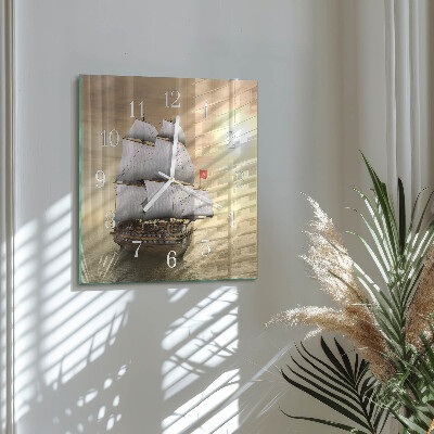 Quadratische wanduhr modern Schiff
