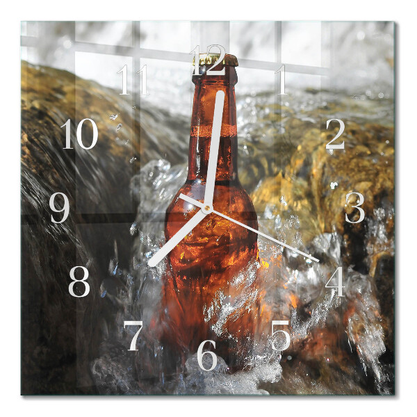Wanduhr mit motiv quadratisch Bier