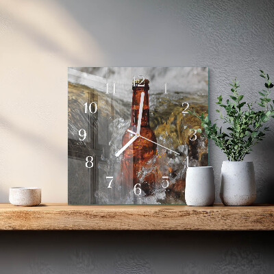 Wanduhr mit motiv quadratisch Bier
