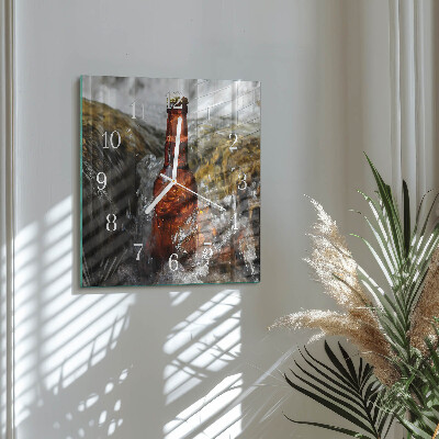 Wanduhr mit motiv quadratisch Bier