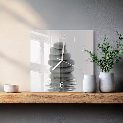 Moderne wanduhr quadratisch Steine