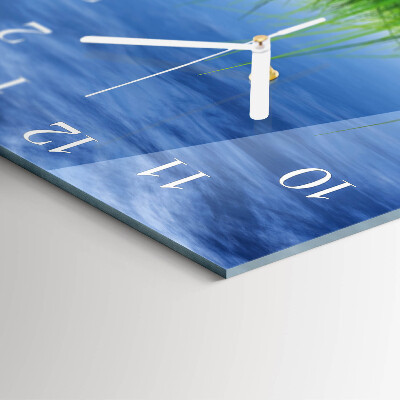 Wanduhr mit motiv quadratisch Gras
