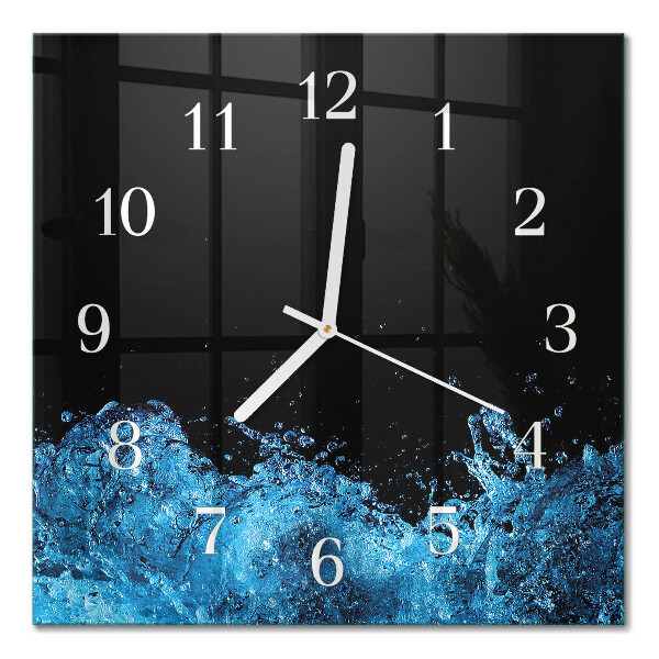 Quadratische wanduhr Wasser