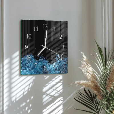 Quadratische wanduhr Wasser
