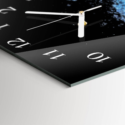 Quadratische wanduhr Wasser