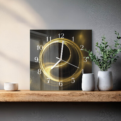 Quadratische wanduhr modern Abstrakter Kreis