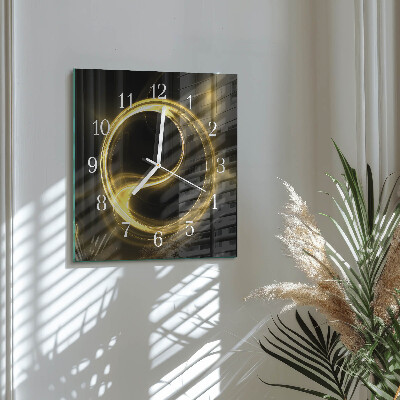 Quadratische wanduhr modern Abstrakter Kreis