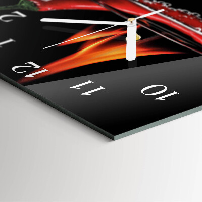 Wanduhr mit motiv quadratisch Scharfe Chili