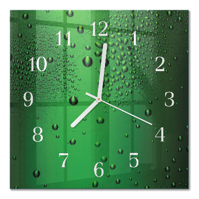 Quadratische wanduhr modern Wassertropfen