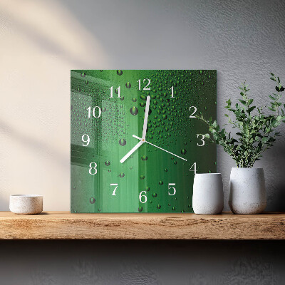 Quadratische wanduhr modern Wassertropfen