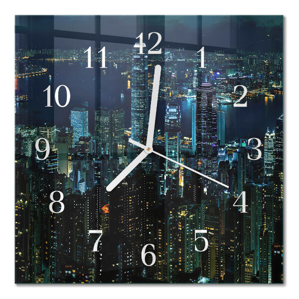 Quadratische wanduhr modern Horizont