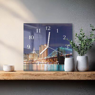 Wanduhr mit motiv quadratisch Horizontale Brücke