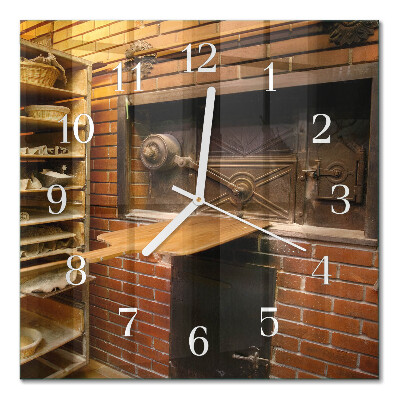 Wanduhr mit motiv quadratisch Brotbackofen