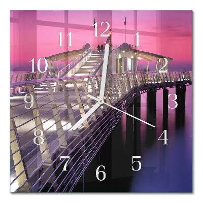 Wanduhr mit motiv quadratisch Pier