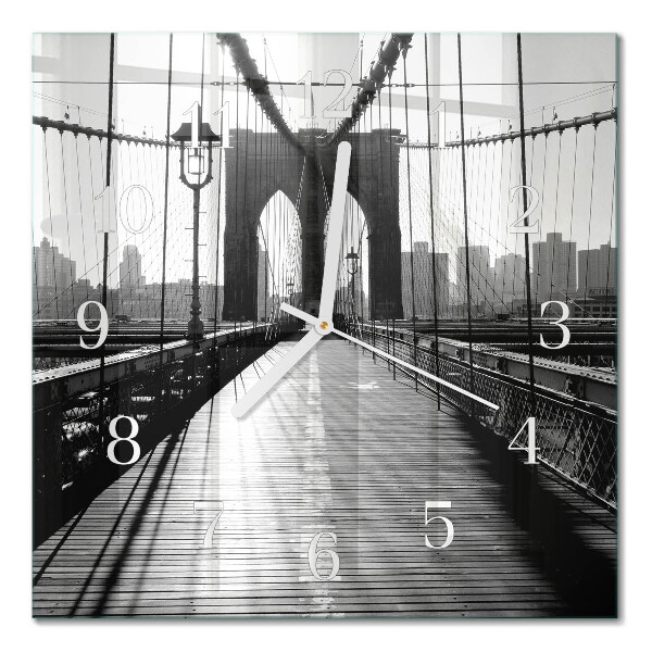 Moderne wanduhr quadratisch Brücke