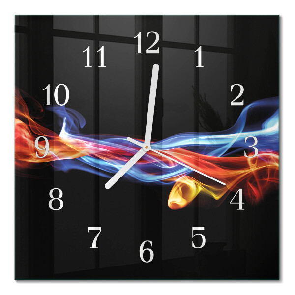 Quadratische wanduhr modern Abstrakter Rauch