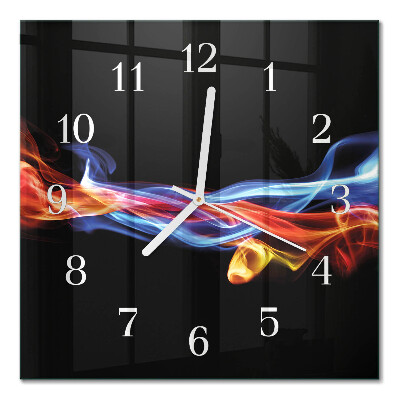 Quadratische wanduhr modern Abstrakter Rauch