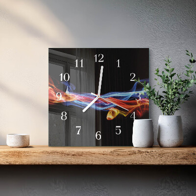 Quadratische wanduhr modern Abstrakter Rauch