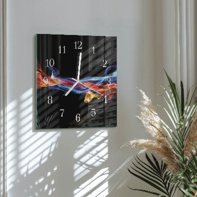 Quadratische wanduhr modern Abstrakter Rauch
