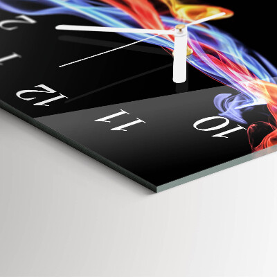 Quadratische wanduhr modern Abstrakter Rauch