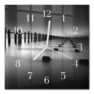 Moderne wanduhr quadratisch Meer