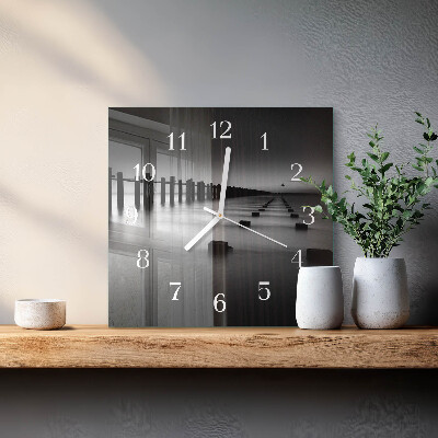 Moderne wanduhr quadratisch Meer