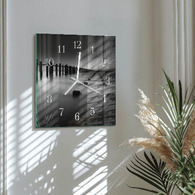 Moderne wanduhr quadratisch Meer