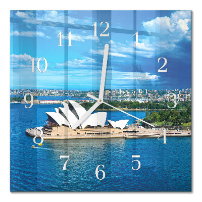 Quadratische wanduhr Opernhaus von Sydney
