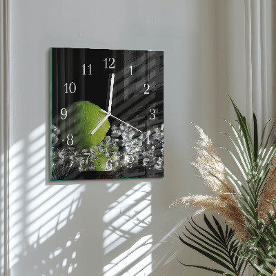 Quadratische wanduhr modern Kalziumkarbonat