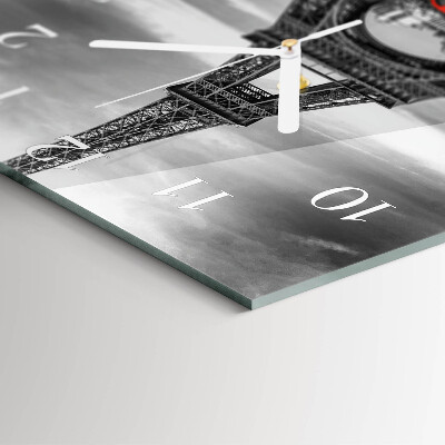 Moderne wanduhr quadratisch Eiffelturm-Auto