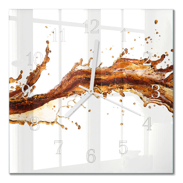 Quadratische wanduhr Wasser