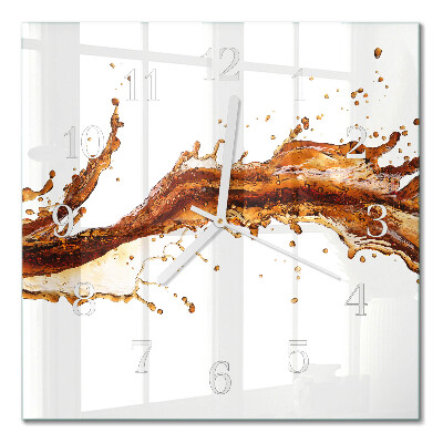 Quadratische wanduhr Wasser