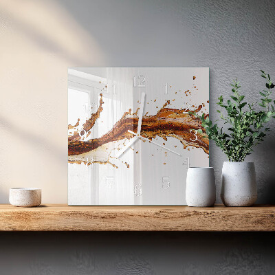 Quadratische wanduhr Wasser