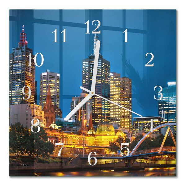 Wanduhr mit motiv quadratisch Stadt