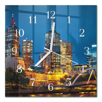 Wanduhr mit motiv quadratisch Stadt