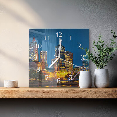 Wanduhr mit motiv quadratisch Stadt