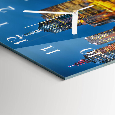 Wanduhr mit motiv quadratisch Stadt