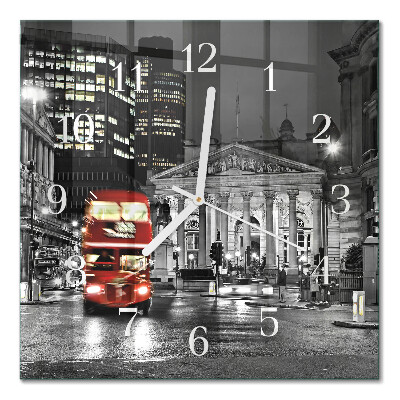 Moderne wanduhr quadratisch Londoner Bus