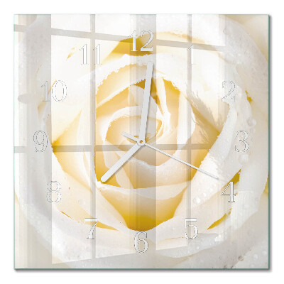 Quadratische wanduhr modern Rose
