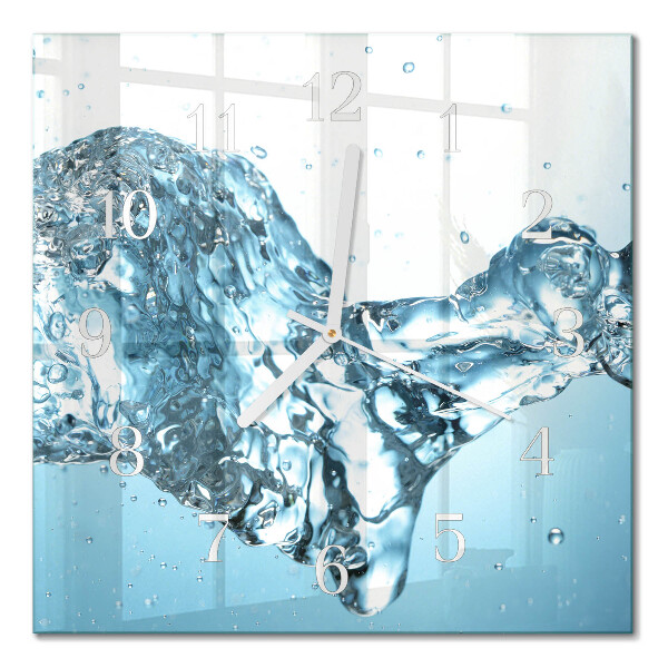 Quadratische wanduhr Wasser