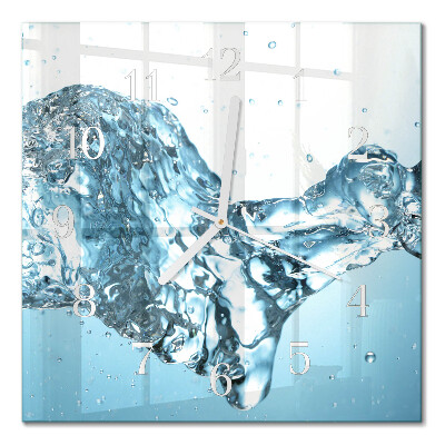 Quadratische wanduhr Wasser