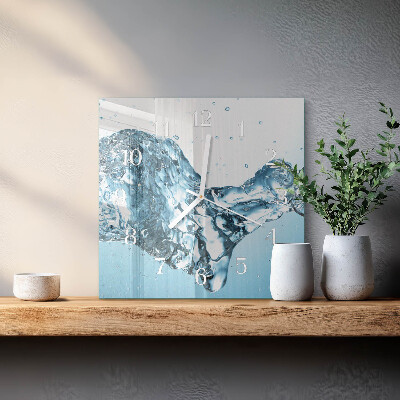 Quadratische wanduhr Wasser