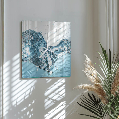 Quadratische wanduhr Wasser
