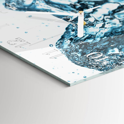 Quadratische wanduhr Wasser
