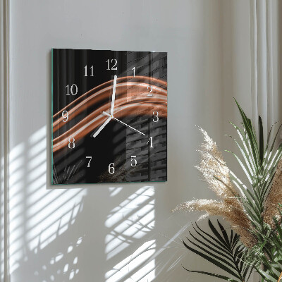 Quadratische wanduhr modern Abstrakte Linien